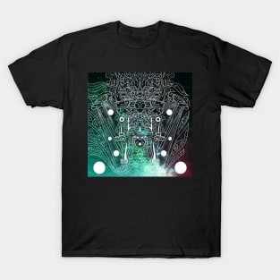 Space Alien in pattern adventure ecopop T-Shirt